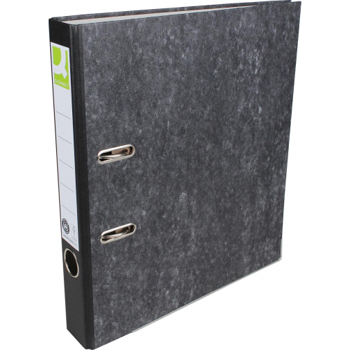 Q-CONNECT ordner, voor ft A4, uit karton, rug van 5 cm, gewolkt zwart