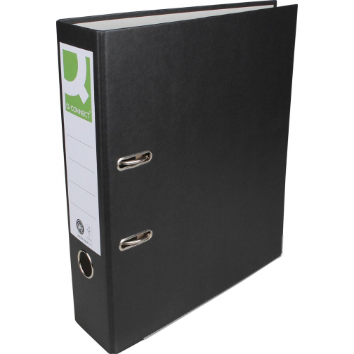 Q-CONNECT ordner, voor ft A4, uit Recycolor papier, rug van 8 cm, zwart