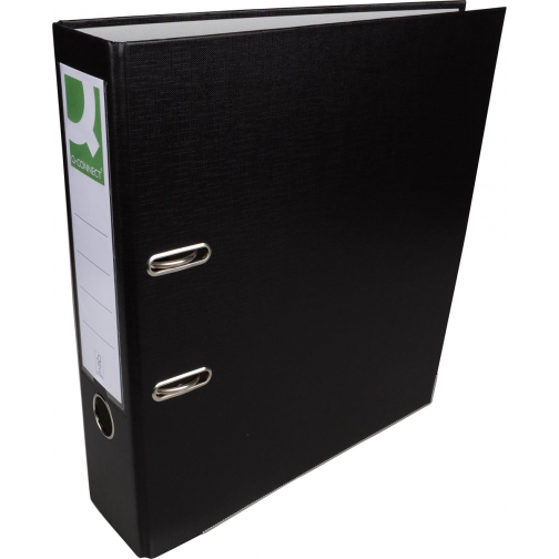 Q-CONNECT ordner, voor ft A4, uit PP en papier, met beschermrand, rug van 8 cm, zwart