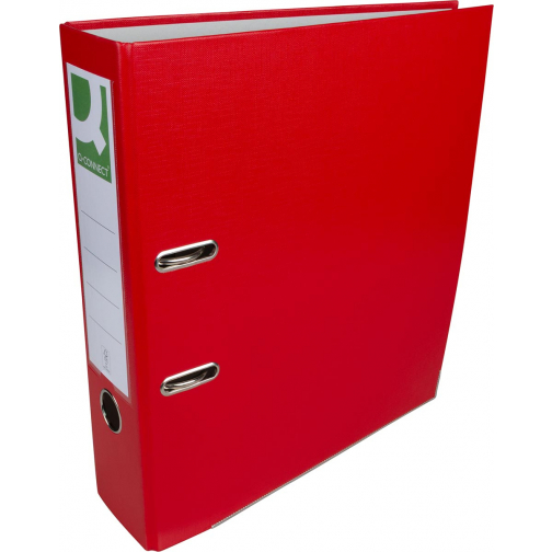 Q-CONNECT ordner, voor ft A4, uit PP en papier, met beschermrand, rug van 8 cm, rood
