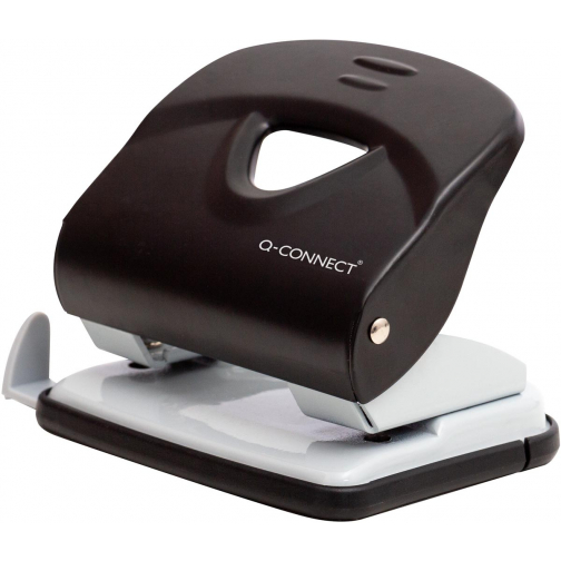 Q-CONNECT Light Duty perforator, metaal, 30 blad, zwart