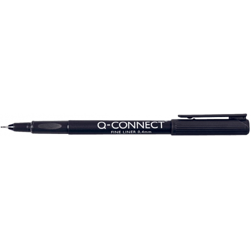 Q-CONNECT fineliner, 0,4 mm, zwart