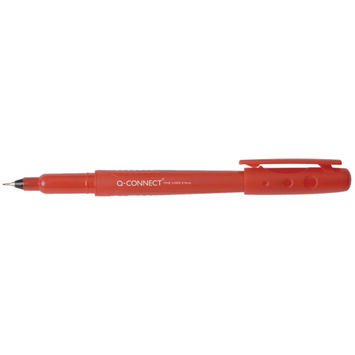 Q-CONNECT fineliner, 0,4 mm, rood