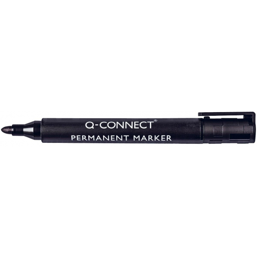 Q-CONNECT permanente marker, 2-3 mm, ronde punt, zwart