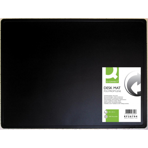 Q-CONNECT onderlegger, ft 53 x 40 cm, zwart