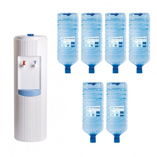 Actie O-water 1 x waterkoeler (FWB2013) + 4 x bronwater 18l (FW189)+ GRATIS 2 x bronwater 18l (FW189)