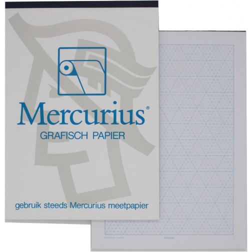 Mercurius isometrisch grafisch papier, 50 vel, ft A6