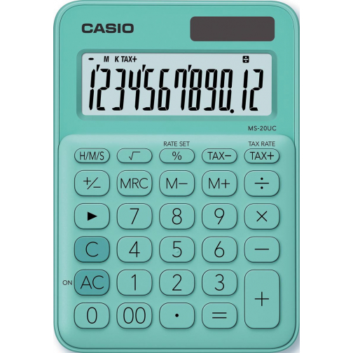 Casio bureaurekenmachine MS-20UC, groen