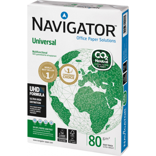 Navigator Universal CO2-neutraal papier, ft A4, 80 g, pak van 500 vel