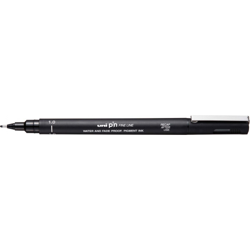 Uni Pin fineliner, ronde punt, 1,0 mm, zwart