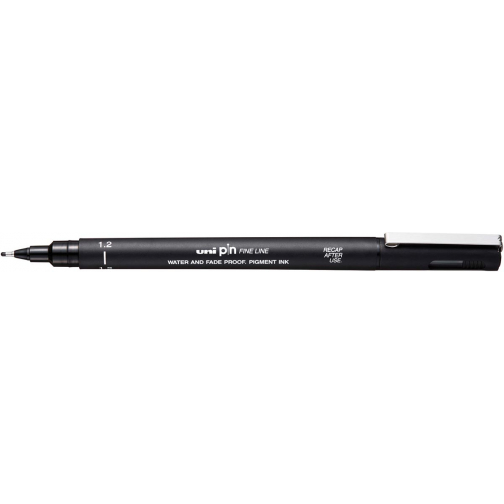 Uni Pin fineliner, ronde punt, 1,2 mm, zwart