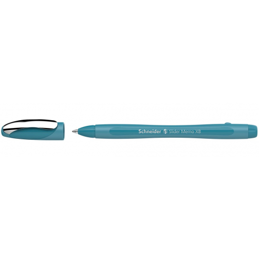 Schneider balpen Slider Memo Colour Edition, extra breed, blauwe inkt, teal