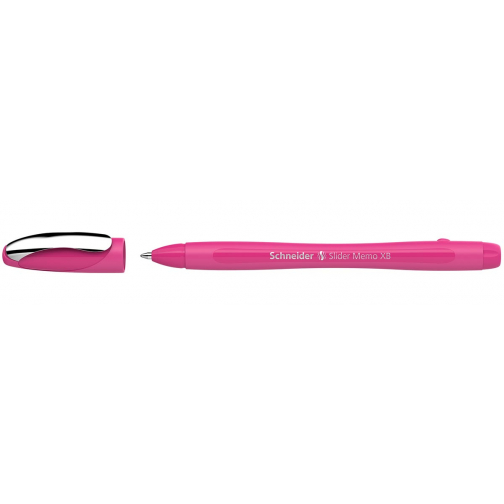 Schneider balpen Slider Memo Colour Edition, extra breed, blauwe inkt, power pink