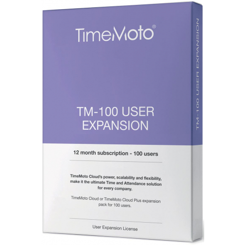 Safescan TimeMoto Cloud User Expansion pakket, 100 gebruikers