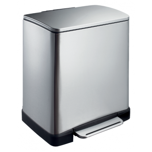 Afvalbak pedaalemmer rond 30liter mat rvs