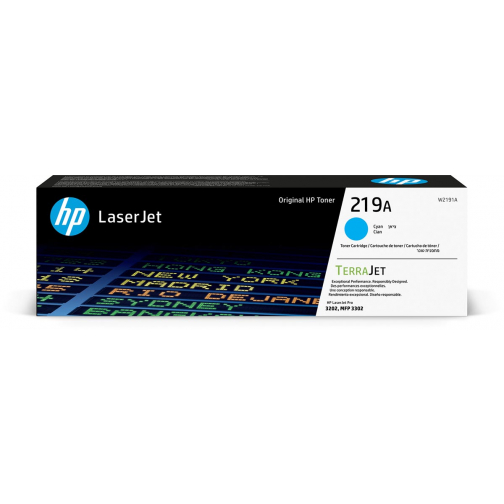 HP toner 219A, 1.200 pagina's, OEM W2191A, cyaan