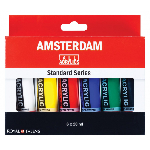Amsterdam acrylverf tube van 20 ml, etui van 6 tubes