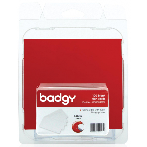 Badgy 100 blanco, dunne kaarten van 0,5 mm voor Badgy100 of Badgy200