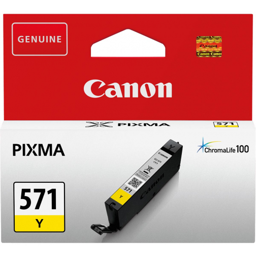 Canon inktcartridge CLI-571Y, 173 foto's, OEM 0388C001, geel