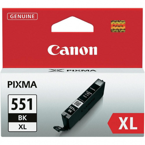 Canon inktcartridge CLI-551BK-XL, 950 pagina's, OEM 6443B001, zwart