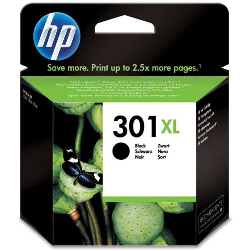 HP inktcartridge 301XL, 480 pagina's, OEM CH563EE, zwart