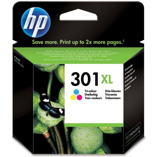 HP inktcartridge 301XL, 330 pagina's, OEM CH564EE, 3 kleuren