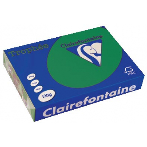 Clairefontaine Trophée Intens, gekleurd papier, A4, 120 g, 250 vel, dennengroen