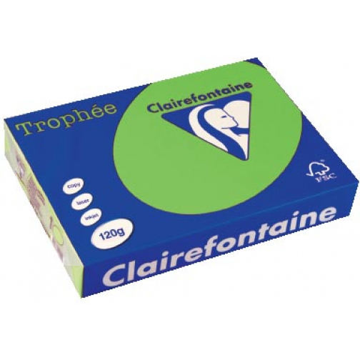 Clairefontaine Trophée Intens, gekleurd papier, A4, 120 g, 250 vel, grasgroen