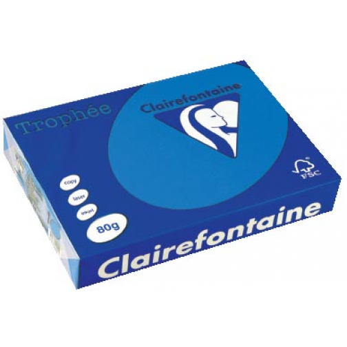 Clairefontaine Trophée Intens, gekleurd papier, A4, 80 g, 500 vel, turkoois