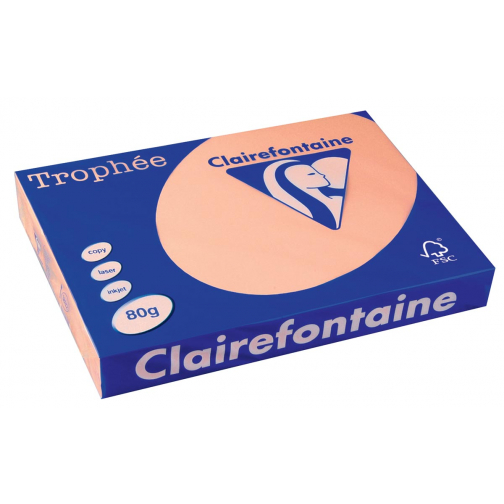 Clairefontaine Trophée Pastel, gekleurd papier, A3, 80 g, 500 vel, zalm