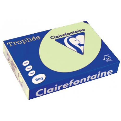 Clairefontaine Trophée gekleurd papier, A4, 80 g, 500 vel, lichtgroen