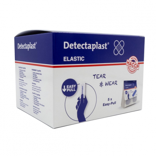 Detectaplast Tear & Wear Elastic Easy-Pull, ft 25 x 72 mm, 5 x 36 stuks