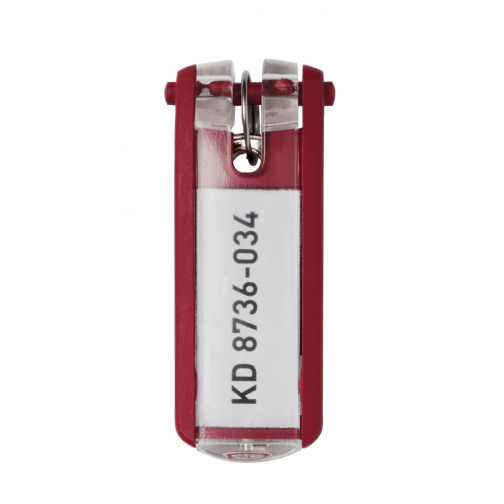 Durable sleutelhanger Key Clip, rood, pak van 6 stuks