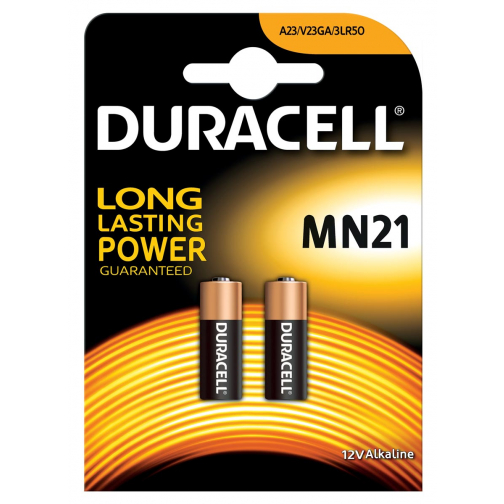 Duracell batterijen Alkaline Security MN21, blister van 2 stuks