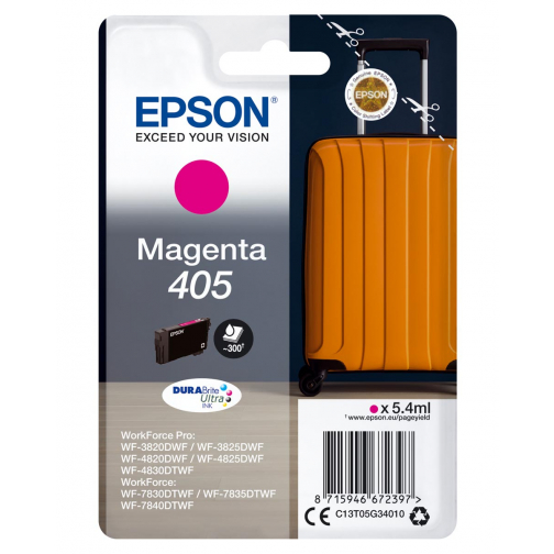 Epson inktcartridge 405, 300 pagina's, OEM C13T05G34010, magenta
