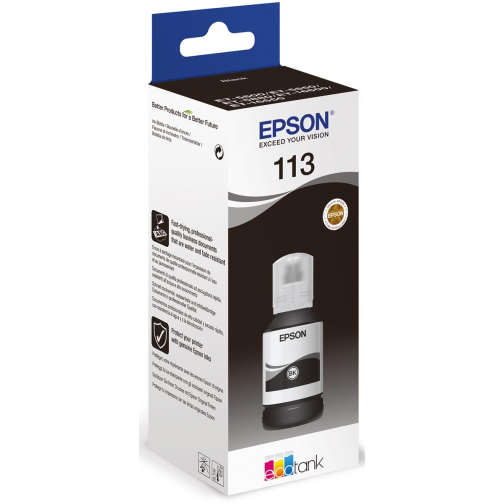 Epson inktfles 113, 7.500 pagina's, OEM C13T06B140, zwart