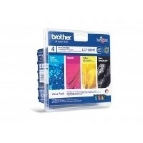 Brother bundle LC-1100HYVALBP black cyan magenta and yellow
