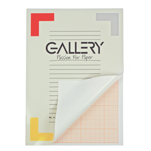 Gallery millimeterpapier, ft 21 x 29,7 cm (A4), blok van 50 vel