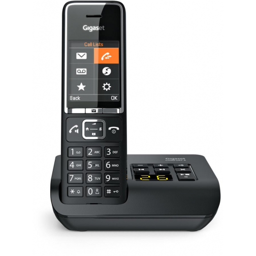 Gigaset Comfort 550A DECT draadloze telefoon met antwoordapparaat, zwart