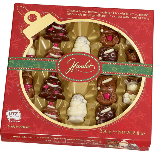 Hamlet chocolade kerstfiguurtjes, doos van 250 g