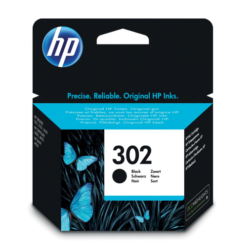 HP inktcartridge 302, 190 pagina's, OEM F6U66AE, zwart