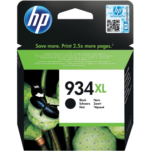 HP inktcartridge 934XL, 1.000 pagina's, OEM C2P23AE, zwart