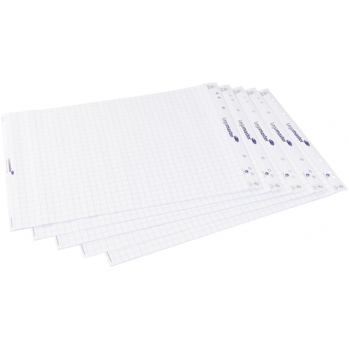 Legamaster papierblok voor flipcharts, geruit, pak van 5 stuks