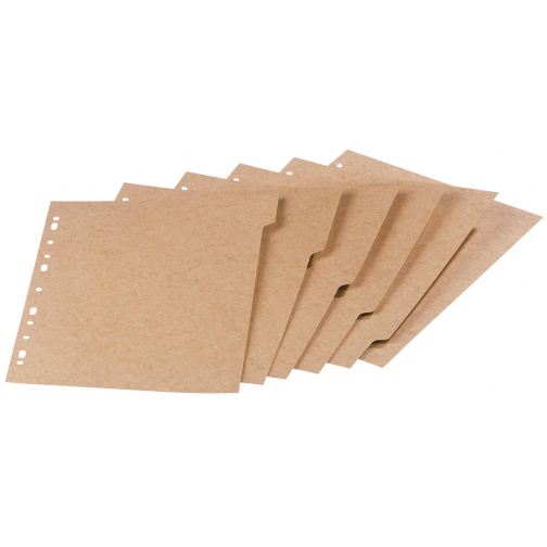 OXFORD Touareg tabbladen, uit karton, ft A4, onbedrukt, 11-gaatsperforatie, 6 tabs