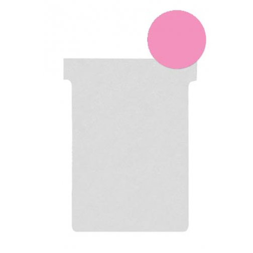 Nobo T-planbordkaarten index 2, ft 85 x 60 mm, roze