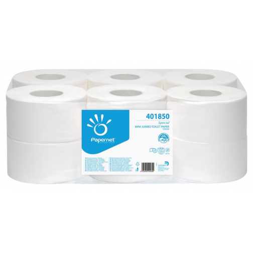 Papernet toiletpapier Special Mini Jumbo, 2-laags, 557 vellen, pak van 12 rollen
