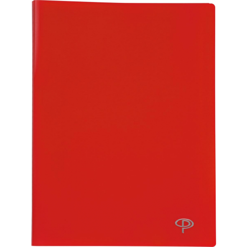 Pergamy showalbum, voor ft A4, met 40 transparante tassen, rood