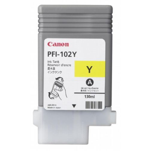 Canon inktcartridge PFI-102Y, 130 ml, OEM 0898B001, geel