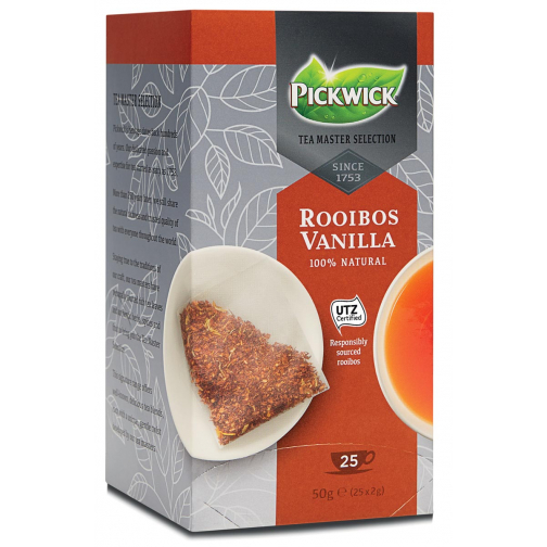Pickwick Tea Master Selection, rooibos vanille, pak van 25 stuks
