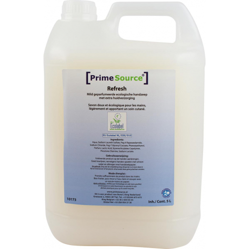 Primesource handzeep Refresh Eco, fles van 5 l